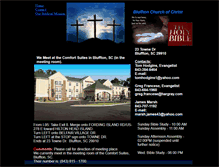 Tablet Screenshot of blufftonchurchofchrist.com